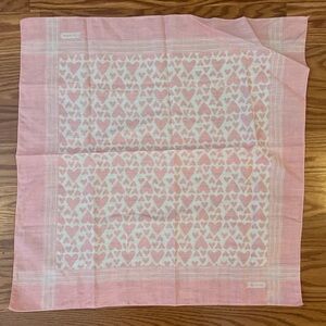 Vintage RARE 1980s LeSportsac Pink heart patterned scarf